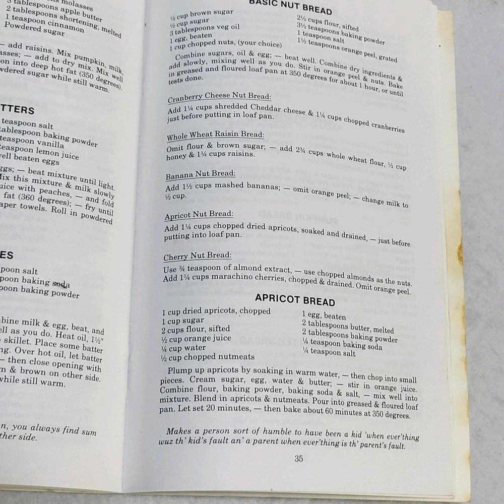 Mom's Cookin' Spiced With‎ Country Sayin's 1986 Ozark Maid Cookbook Les Blair